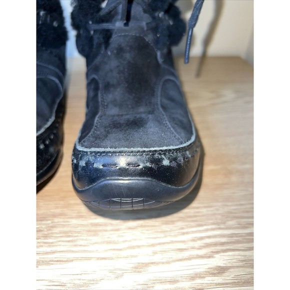 The North Face Abby II Winter Snow Boots Women's Size 10 Black Suede Waterproof - Picture 4 of 12
